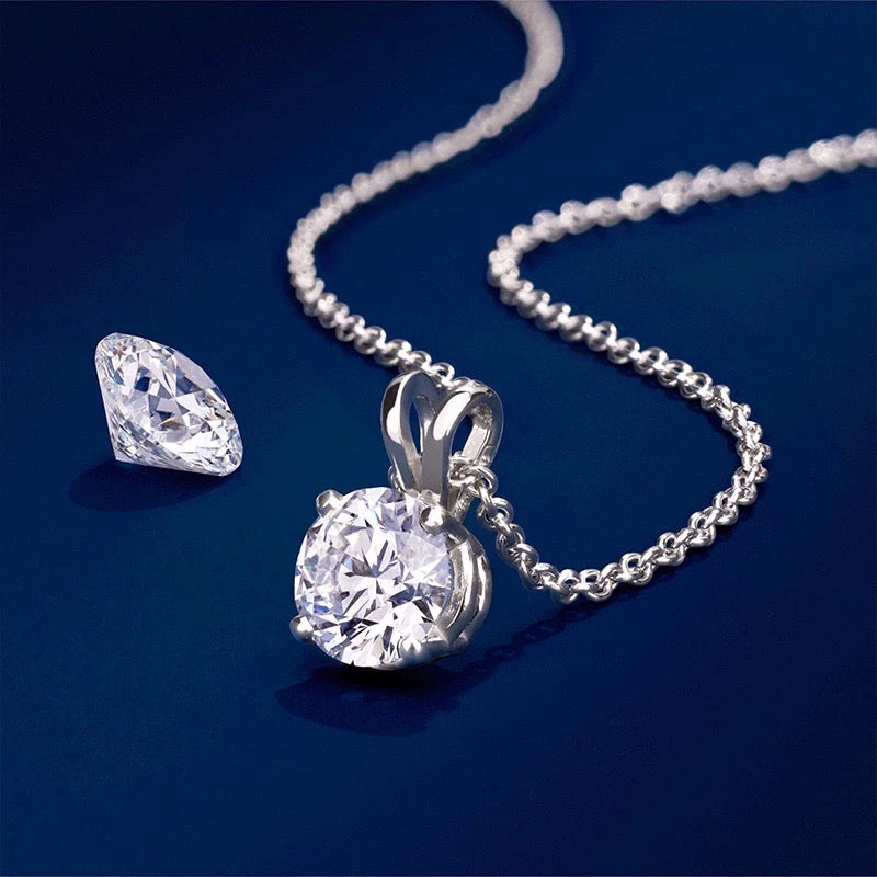 #34#1.83ct F VS1 ラボグロウンダイヤモンド ソリティアネックレス45㎝調整可能｜無改色・IGI認定ダイヤ × PT950リング