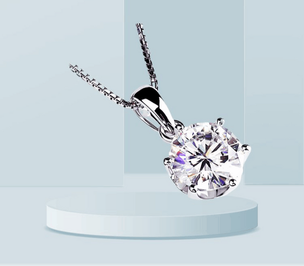 1.73ct Fカラー VS1 ラボダイヤ 一粒ネックレス｜無改色・IGI認定・PT950／40cm調整可能