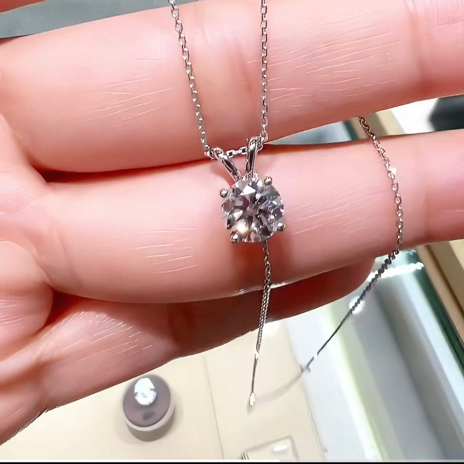 #34#1.83ct F VS1 ラボグロウンダイヤモンド ソリティアネックレス45㎝調整可能｜無改色・IGI認定ダイヤ × PT950リング