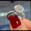 #04#1.02ct D VVS2 花のようなハローセッティングラボダイヤリング｜無改色・IGI認定ダイヤ × PT950リング