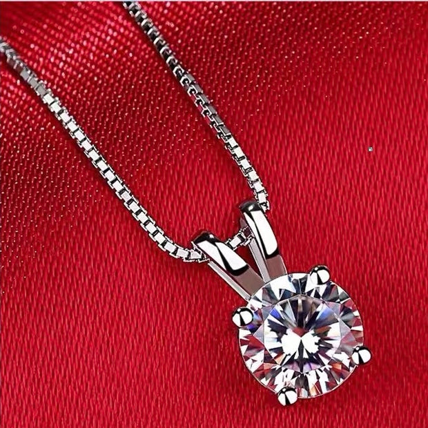 1.83ct Fカラー VS1 ラボダイヤ ソリティアネックレス｜無改色・IGI認定・PT950／45cm調整可能